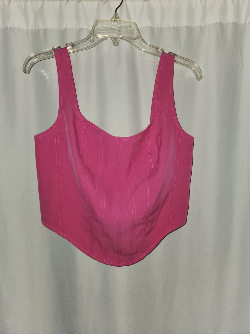 Sincerely Jules Hot Pink Corset Tank Top #barbiecore #feminine #sculpted #bold